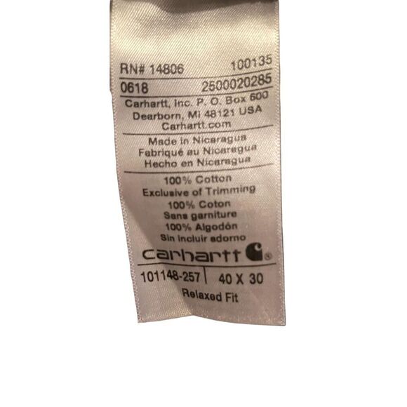 Carhartt Force Tappen Mens Tan Relaxed Fit Cargo Trouser Pants Size 40x30 - Picture 4 of 12